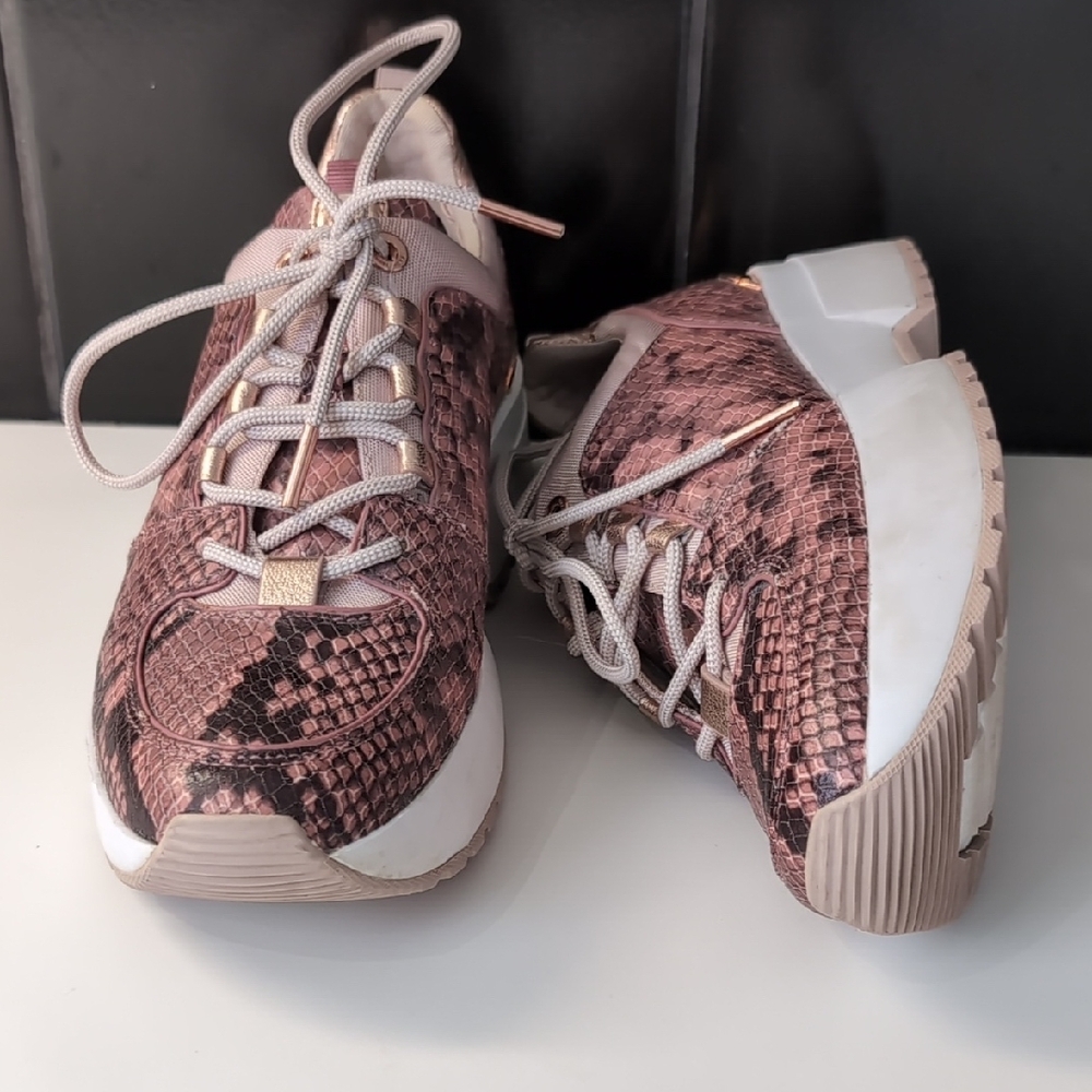 Michael Kors Pink and White Sneakers Modern Athletic Style